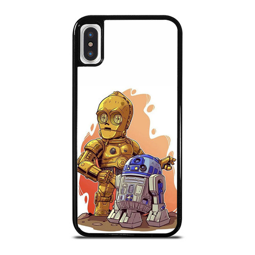 Derek Laufman Star Wars Chibi And R2 D2 iPhone XR / X / XS / XS Max Case Cover