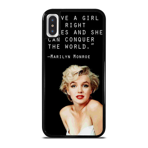 Celebrity Marilyn Monroe Quotes Give A Girls The Right Shoes iPhone XR / X / XS / XS Max Case Cover
