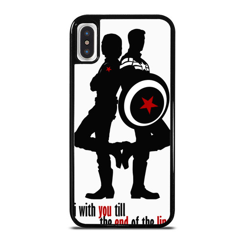 Captain America I'M With You Till The End Of The Line iPhone XR / X / XS / XS Max Case Cover