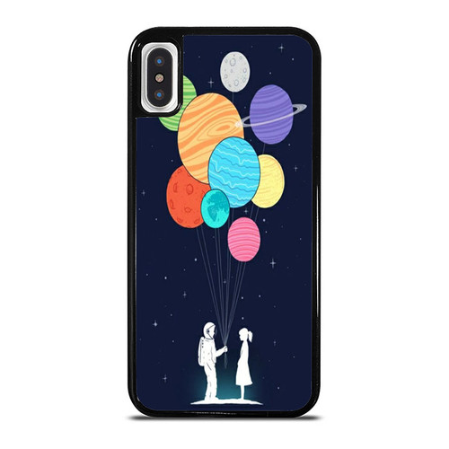 Astronaut Giving Balloon Solar System To Woman iPhone XR / X / XS / XS Max Case Cover