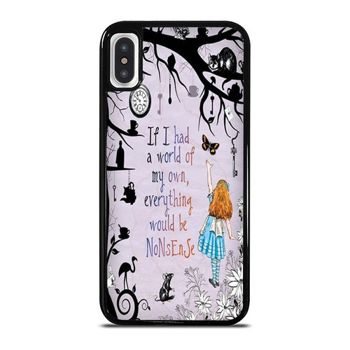 Alice In Wonderland Chesire Quote iPhone XR / X / XS / XS Max Case Cover