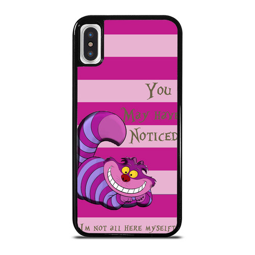 Alice In Wonderland Cheshire Cat Not All Myself Art iPhone XR / X / XS / XS Max Case Cover