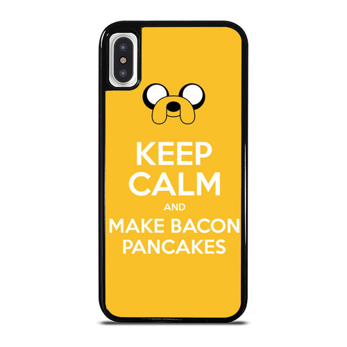 Adventure Time Jake Dog Keep Calm And Make Bacon Pancakes Funny iPhone XR / X / XS / XS Max Case Cover