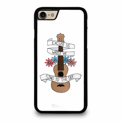 Song Lyrics Ukulele Excuse Us While We Sing To The Sky Twenty One Pilots iPhone 7 / 7 Plus / 8 / 8 Plus Case Cover
