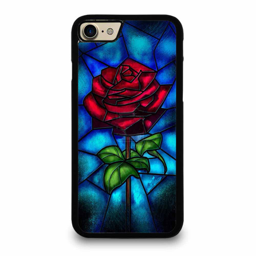 Rose Flower Stained Glass Beauty And The Beast iPhone 7 / 7 Plus / 8 / 8 Plus Case Cover