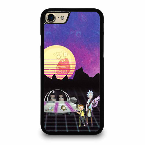 Rick & Morty New Retro Wave Synthwave Outrun 80S iPhone 7 / 7 Plus / 8 / 8 Plus Case Cover