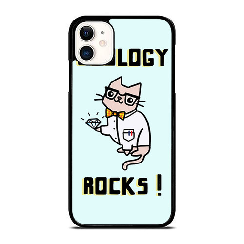 Geology Rocks Science Cat Lab Green iPhone 11 / 11 Pro / 11 Pro Max Case Cover