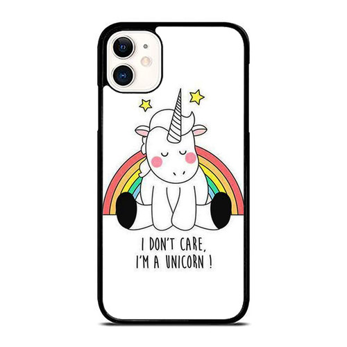 Unicorn Funny Cute I Don'T Care I'M A Unicorn Quote iPhone 11 / 11 Pro / 11 Pro Max Case Cover
