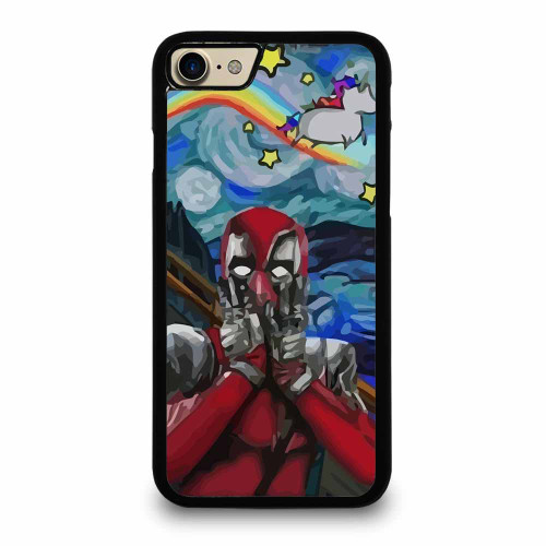 Deadpool Scream Unicorn Starry Night iPhone 7 / 7 Plus / 8 / 8 Plus Case Cover