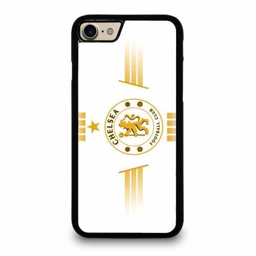 Chelsea Fc Soccer Clubs Logo White Gold iPhone 7 / 7 Plus / 8 / 8 Plus Case Cover