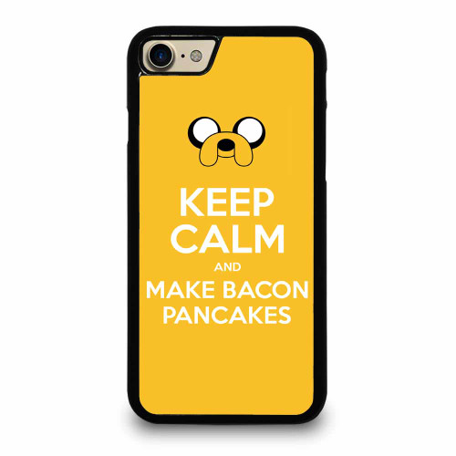 Adventure Time Jake Dog Keep Calm And Make Bacon Pancakes Funny iPhone 7 / 7 Plus / 8 / 8 Plus Case Cover