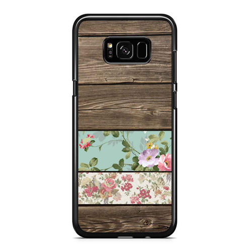 Vintage Flower Wood Wooden Unique Art Print Samsung Galaxy S8 / S8 Plus / Note 8 Case Cover
