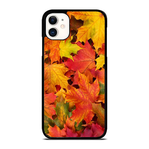 Fall Color Leaves Print Pattern iPhone 11 / 11 Pro / 11 Pro Max Case Cover