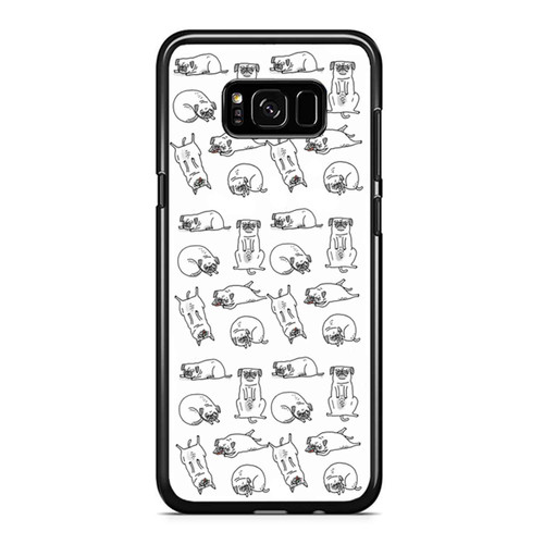 Sleeping Pug Pattern Samsung Galaxy S8 / S8 Plus / Note 8 Case Cover
