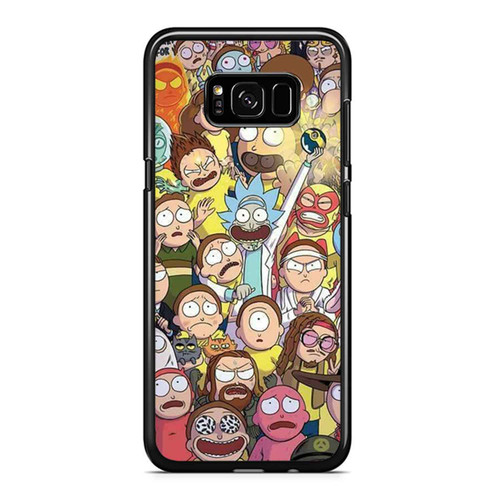 Rick And Morty All Charrater College Funny Parody Samsung Galaxy S8 / S8 Plus / Note 8 Case Cover