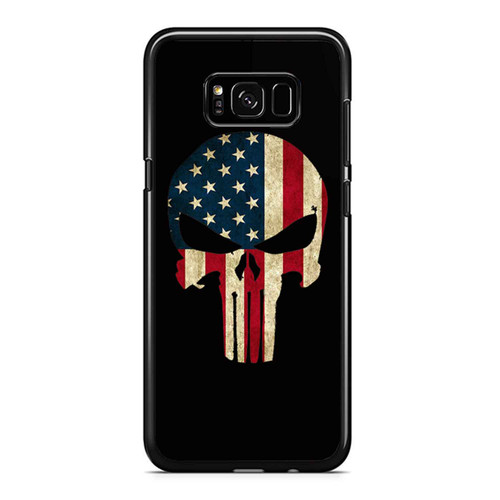 Punisher American Usa Flag Skull Fan Art Samsung Galaxy S8 / S8 Plus / Note 8 Case Cover