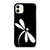 Dragonfly White On Black iPhone 11 / 11 Pro / 11 Pro Max Case Cover