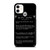 Death Note Rules Quote iPhone 11 / 11 Pro / 11 Pro Max Case Cover