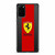 Ferrari Logo Red Carbon Samsung Galaxy S20 / S20 Fe / S20 Plus / S20 Ultra Case Cover