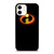 The Incredibles 2 Logo Black iPhone 12 Mini / 12 / 12 Pro / 12 Pro Max Case Cover