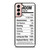 Fandom Fact Serving Size Samsung Galaxy S21 / S21 Plus / S21 Ultra Case Cover