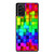 Rainbow Ombre Box Squares Print Pattern Samsung Galaxy Note 20 / Note 20 Ultra Case Cover