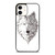 Half Ornamen Art Wolf iPhone 12 Mini / 12 / 12 Pro / 12 Pro Max Case Cover