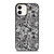 Black White Mural Artwork iPhone 12 Mini / 12 / 12 Pro / 12 Pro Max Case Cover