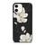Beautiful White Magnolia Flower On Black Background iPhone 12 Mini / 12 / 12 Pro / 12 Pro Max Case Cover