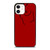 Abstract Art Lines Red iPhone 12 Mini / 12 / 12 Pro / 12 Pro Max Case Cover