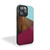 Teal Dark Wood Maroon Geometric iPhone 15 Case Cover