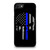 Line Blue Skull Us Flag iPhone SE 2020 Case Cover