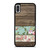 Vintage Flower Wood Wooden Unique Art Print iPhone XR / X / XS / XS Max Case Cover