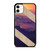 Mountain Sunset X Diagonal Striped Wood Design iPhone 11 / 11 Pro / 11 Pro Max Case Cover