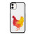 Hen Watercolor Silhouette Red Fashion Modern Chicken iPhone 11 / 11 Pro / 11 Pro Max Case Cover