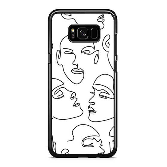 Abstract Minimal Face Line Art Samsung Galaxy S8 / S8 Plus / Note 8 Case Cover