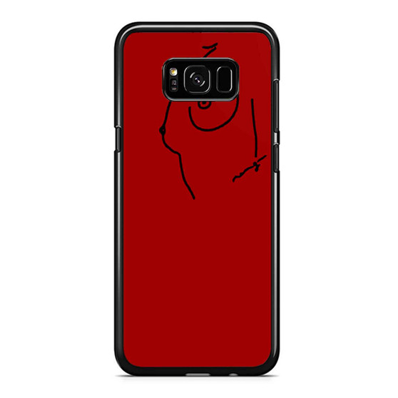 Abstract Art Lines Red Samsung Galaxy S8 / S8 Plus / Note 8 Case Cover