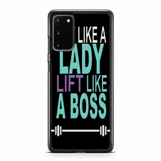 Act Like Lady Lift Like A Boss Funny Gym Fitness Quote Samsung Galaxy S20 / S20 Fe / S20 Plus / S20 Ultra Case Cover