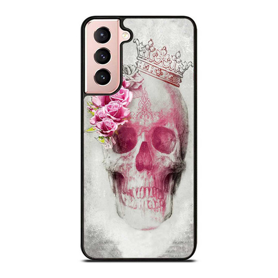 Skull And Pink Roses Samsung Galaxy S21 / S21 Plus / S21 Ultra Case Cover