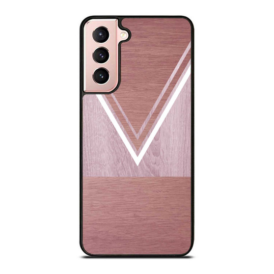 Scratched Rose Gold Wood Print Samsung Galaxy S21 / S21 Plus / S21 Ultra Case Cover