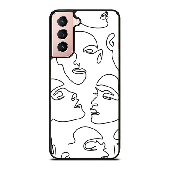 Abstract Minimal Face Line Art Samsung Galaxy S21 / S21 Plus / S21 Ultra Case Cover