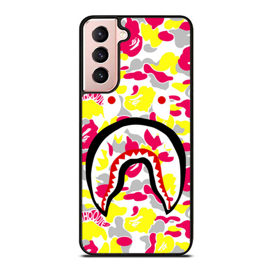 A Bape Shark Camo Logo Samsung Galaxy S21 / S21 Plus / S21 Ultra Case Cover