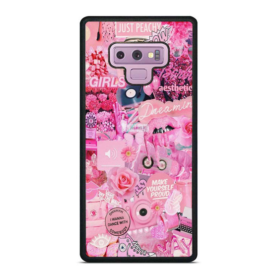 Baddie Wallpaper Pink Girl Samsung Galaxy Note 9 Case Cover