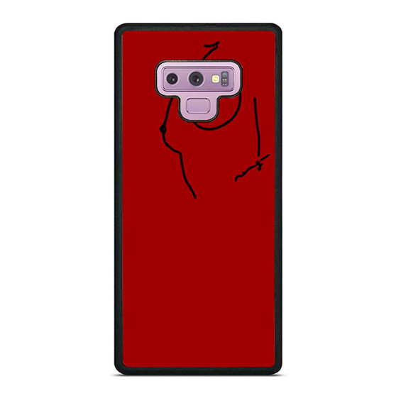 Abstract Art Lines Red Samsung Galaxy Note 9 Case Cover