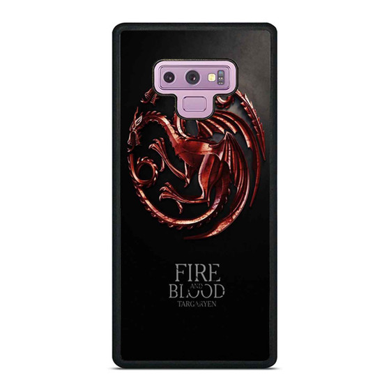 A Song Of Ice And Fire Fire And Blood Game Of Thrones House Targaryen Tv Series Samsung Galaxy Note 9 Case Cover