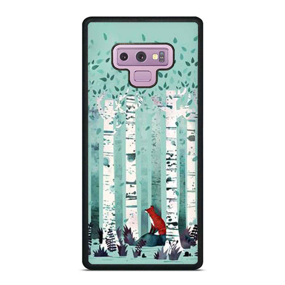 A Fox Waits In The Birches Samsung Galaxy Note 9 Case Cover