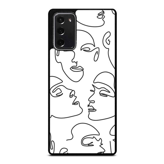 Abstract Minimal Face Line Art Samsung Galaxy Note 20 / Note 20 Ultra Case Cover