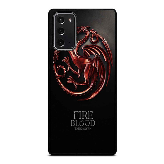 A Song Of Ice And Fire Fire And Blood Game Of Thrones House Targaryen Tv Series Samsung Galaxy Note 20 / Note 20 Ultra Case Cover