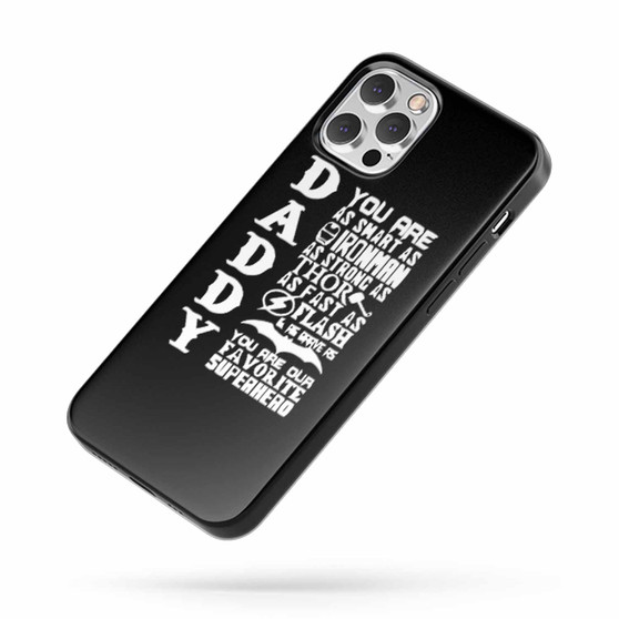Daddy Superhero Quote 2 iPhone Case Cover
