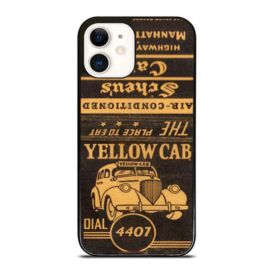 A Vintage Yellow Cab Matchbook Cover With A Vintage Yellow Cab iPhone 12 Mini / 12 / 12 Pro / 12 Pro Max Case Cover